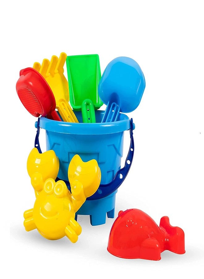 Highroof Beach Toys Set for Kids 6 Pcs Plastic Bucket Animal Mold Beach Shovel Spade Tool Kit Fun Summer Beach Art Toys Outdoor Sand Birthday Gift - Multicolor - Image 1
